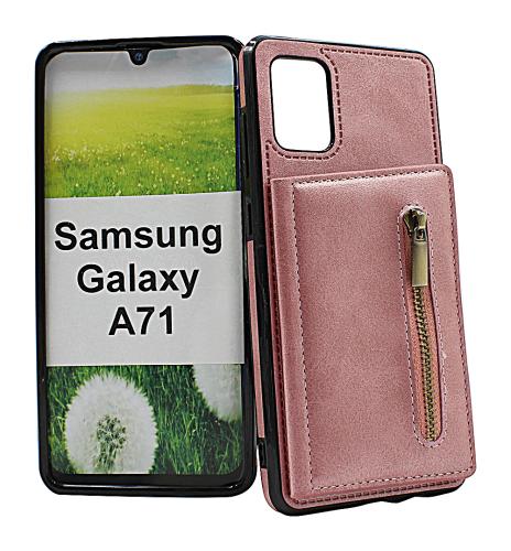 billigamobilskydd.se Zipper CardCase suojakuori puhelimille Samsung Galaxy A71 (A715F/DS)