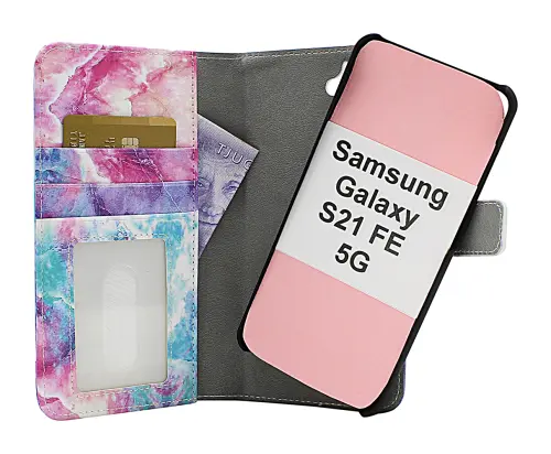 Coverin Skimblocker Design Magneettilompakko Samsung Galaxy S21 FE 5G