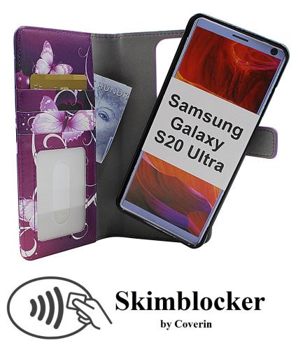 Coverin Skimblocker Design Magneettilompakko Samsung Galaxy S20 Ultra (G988B)
