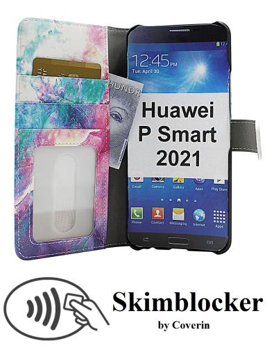 Coverin Skimblocker Design Magneettilompakko Huawei P Smart 2021