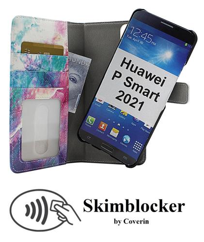 Coverin Skimblocker Design Magneettilompakko Huawei P Smart 2021
