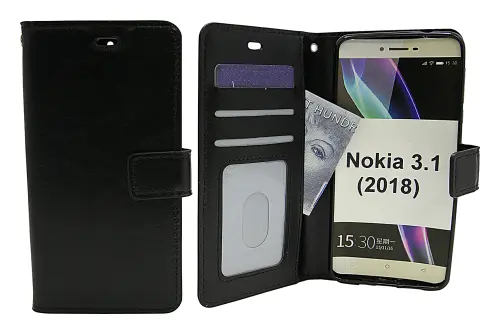 billigamobilskydd.se Crazy Horse Lompakko Nokia 3.1 (2018)