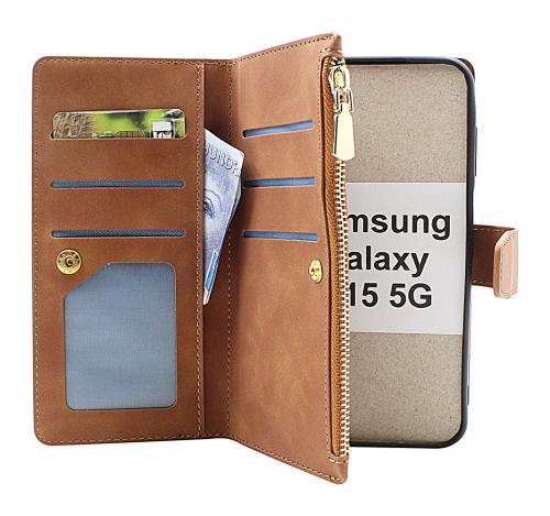 billigamobilskydd.se XL Standcase Luksuskotelo puhelimeen Samsung Galaxy A15 5G