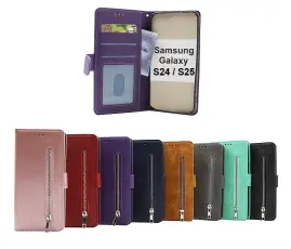 billigamobilskydd.se Zipper Standcase Wallet Samsung Galaxy S24 / S25 5G