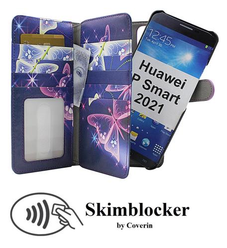 Coverin Skimblocker XL Magnet Designwallet Huawei P Smart 2021