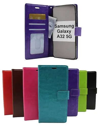 billigamobilskydd.se Crazy Horse Lompakko Samsung Galaxy A32 5G (A326B)