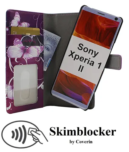 Coverin Skimblocker Design Magneettilompakko Sony Xperia 1 II (XQ-AT51)