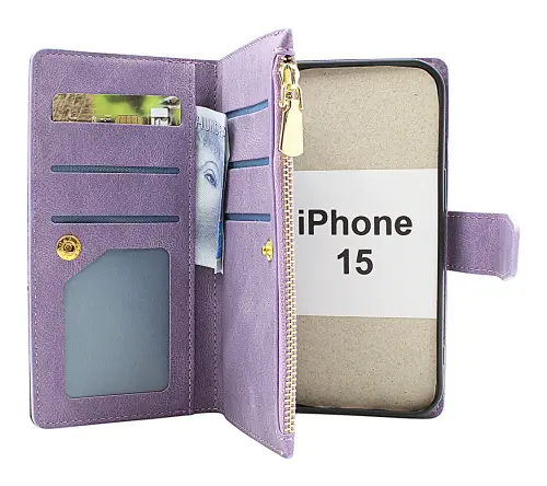 billigamobilskydd.se XL Standcase Luksuskotelo puhelimeen iPhone 15