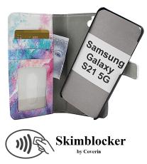 Coverin Skimblocker Design Magneettilompakko Samsung Galaxy S21 5G (G991B)