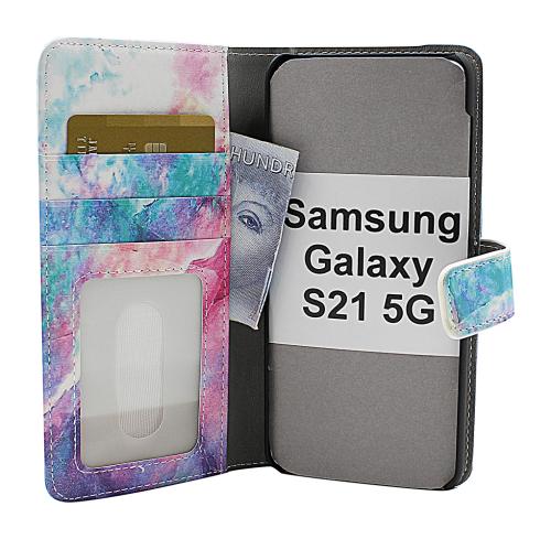 Coverin Skimblocker Design Magneettilompakko Samsung Galaxy S21 5G (G991B)