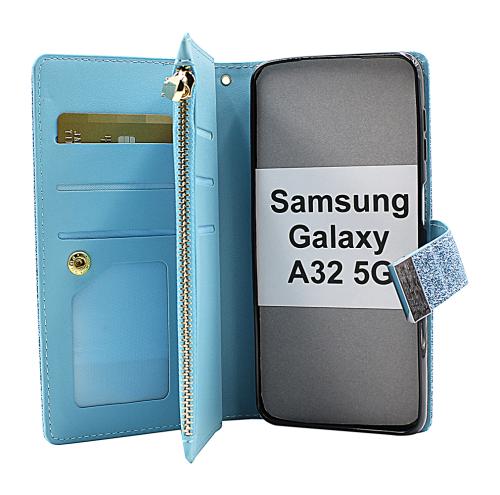 billigamobilskydd.se XL Standcase Glitterwallet puhelimeen Samsung Galaxy A32 5G (SM-A326B)