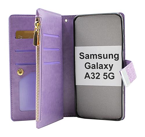 billigamobilskydd.se XL Standcase Glitterwallet puhelimeen Samsung Galaxy A32 5G (SM-A326B)