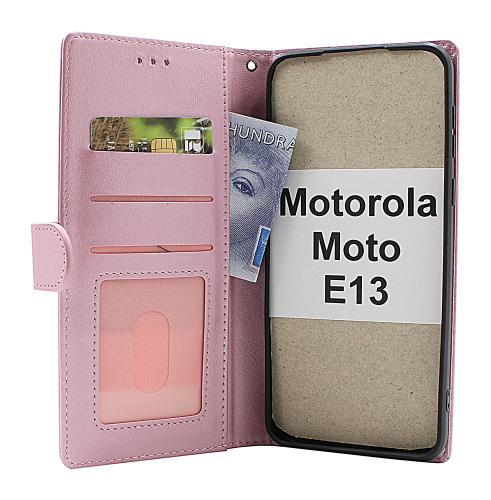 billigamobilskydd.se Zipper Standcase Wallet Motorola Moto E13