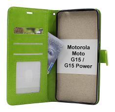 billigamobilskydd.se Crazy Horse Motorola Moto G15 / G15 Power Puhelimen Kuoret