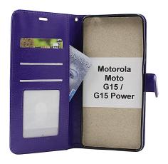 billigamobilskydd.se Crazy Horse Motorola Moto G15 / G15 Power Puhelimen Kuoret