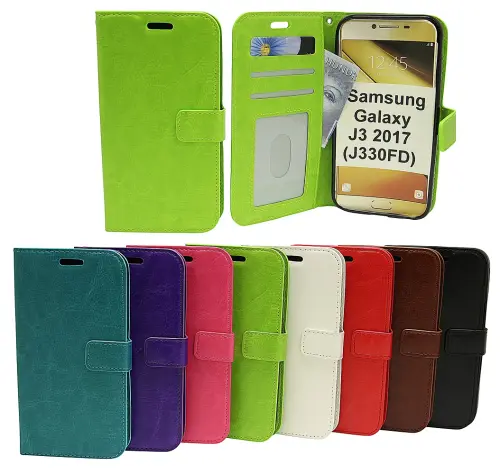 billigamobilskydd.se Crazy Horse Lompakko Samsung Galaxy J3 2017 (J330FD)