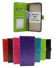 billigamobilskydd.se Crazy Horse Motorola Moto G15 / G15 Power Puhelimen Kuoret