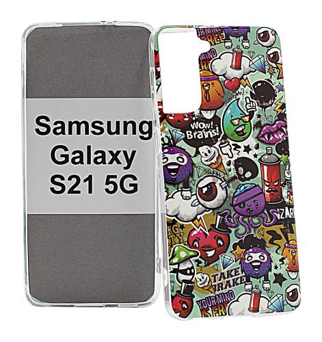 billigamobilskydd.se TPU-Designkotelo Samsung Galaxy S21 5G (G991B)