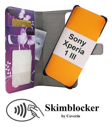 Coverin Skimblocker Design Magneettilompakko Sony Xperia 1 III (XQ-BC52)