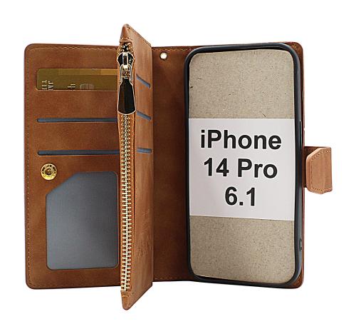 billigamobilskydd.se XL Standcase Luksuskotelo puhelimeen iPhone 14 Pro (6.1)