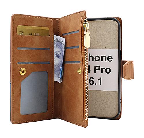 billigamobilskydd.se XL Standcase Luksuskotelo puhelimeen iPhone 14 Pro (6.1)