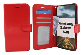 billigamobilskydd.se Crazy Horse Lompakko Samsung Galaxy A40 (A405FN/DS)