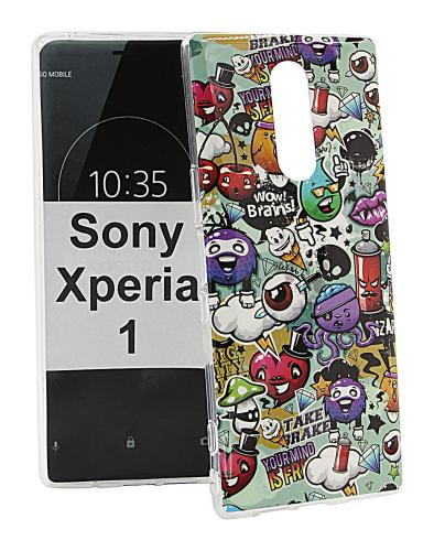 billigamobilskydd.se TPU-Designkotelo Sony Xperia 1 (J9110)