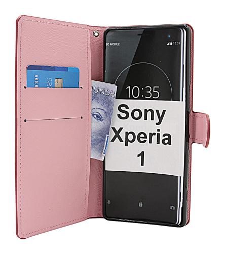 billigamobilskydd.se Kuviolompakko Sony Xperia 1 (J9110)