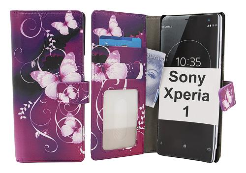 Coverin Skimblocker Design Magneettilompakko Sony Xperia 1 (J9110)