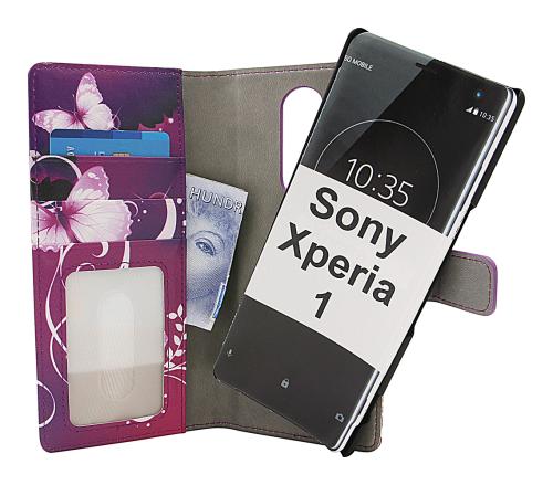 Coverin Skimblocker Design Magneettilompakko Sony Xperia 1 (J9110)