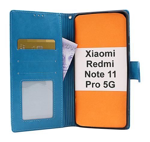 billigamobilskydd.se Flower Standcase Wallet Xiaomi Redmi Note 11 Pro 5G