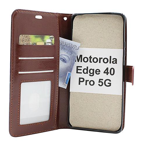 billigamobilskydd.se Crazy Horse Lompakko Motorola Edge 40 Pro 5G