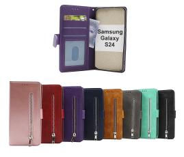 billigamobilskydd.se Zipper Standcase Wallet Samsung Galaxy S24 5G (SM-S921B/DS)