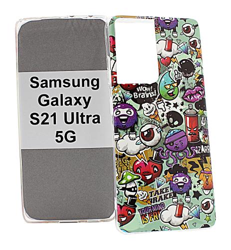 billigamobilskydd.se TPU-Designkotelo Samsung Galaxy S21 Ultra 5G (G998B)