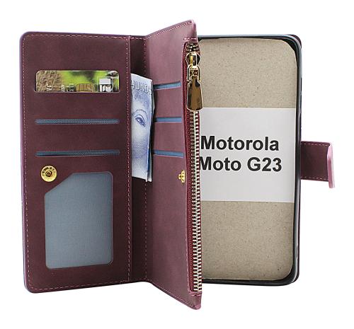billigamobilskydd.se XL Standcase Luksuskotelo puhelimeen Motorola Moto G23