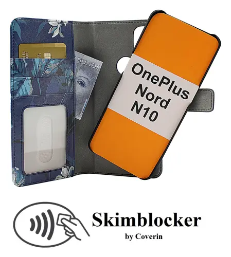 Coverin Skimblocker Design Magneettilompakko OnePlus Nord N10