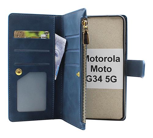 billigamobilskydd.se XL Standcase Luksuskotelo puhelimeen Motorola Moto G34 5G