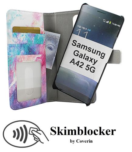 Coverin Skimblocker Design Magneettilompakko Samsung Galaxy A42 5G