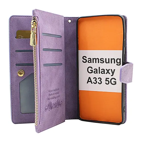 billigamobilskydd.se XL Standcase Luksuskotelo puhelimeen Samsung Galaxy A33 5G (A336B)