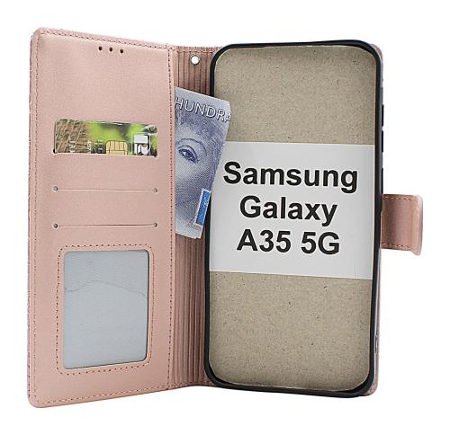 billigamobilskydd.se Flower Standcase Wallet Samsung Galaxy A35 5G