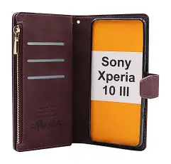Coverin XL Standcase Luksuskotelo puhelimeen Sony Xperia 10 III (XQ-BT52)
