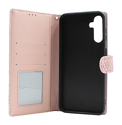 billigamobilskydd.se Flower Standcase Wallet Samsung Galaxy A14 4G / 5G