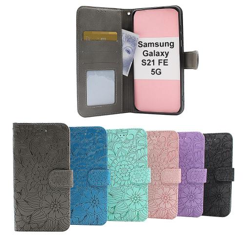 billigamobilskydd.se Flower Standcase Wallet Samsung Galaxy S21 FE 5G (SM-G990B)