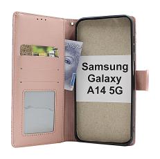 billigamobilskydd.se Flower Standcase Wallet Samsung Galaxy A14 4G / 5G
