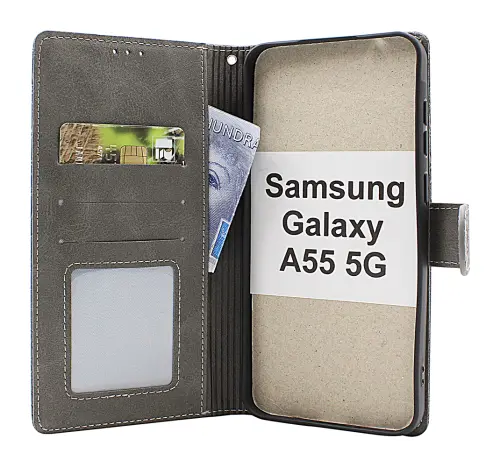 billigamobilskydd.se Flower Standcase Wallet Samsung Galaxy A55 5G