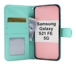 billigamobilskydd.se Flower Standcase Wallet Samsung Galaxy S21 FE 5G (SM-G990B)