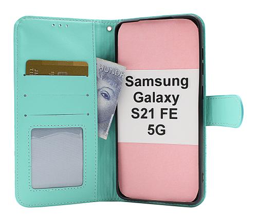 billigamobilskydd.se Flower Standcase Wallet Samsung Galaxy S21 FE 5G (SM-G990B)