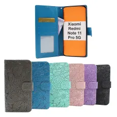 billigamobilskydd.se Flower Standcase Wallet Xiaomi Redmi Note 11 Pro 5G