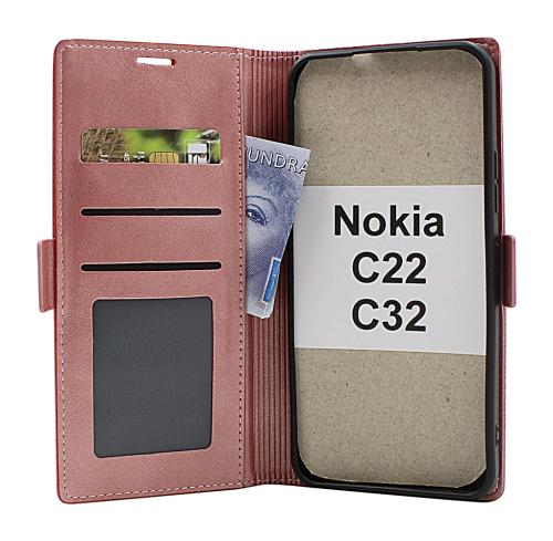 billigamobilskydd.se Luksuskotelo Standcase Wallet Nokia C22 / C32