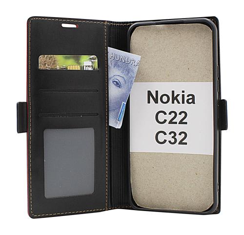 billigamobilskydd.se Luksuskotelo Standcase Wallet Nokia C22 / C32